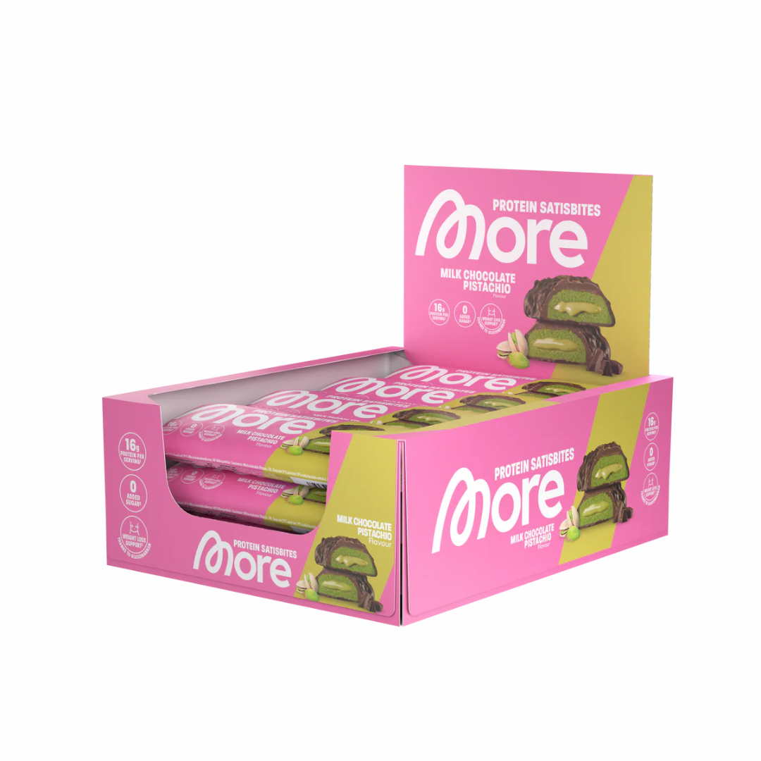 More Protein Satisbites (12er Pack) (KANN BEI HEISSEN TEMPERATUREN BEI DER LIEFERUNG SCHMELZEN)